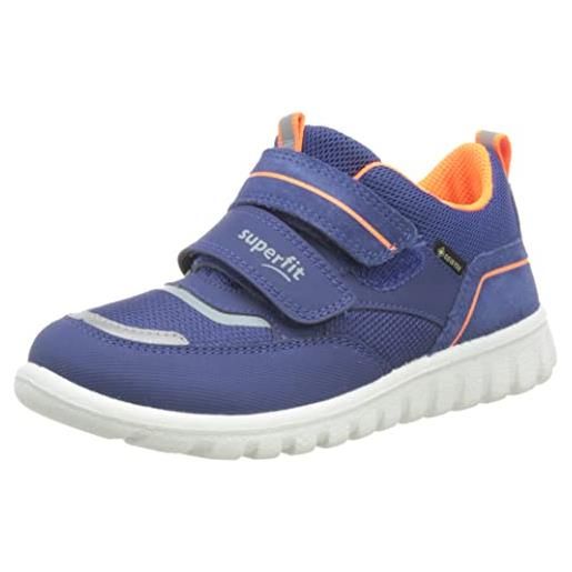 Superfit sport7 mini gore-tex, scarpe da ginnastica, blu arancione 8010 1006200, 22 eu