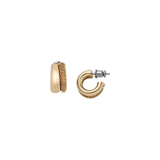 Skagen orecchini da donna merete, l: 7,5 mm orecchini in acciaio inox oro, skj1595710