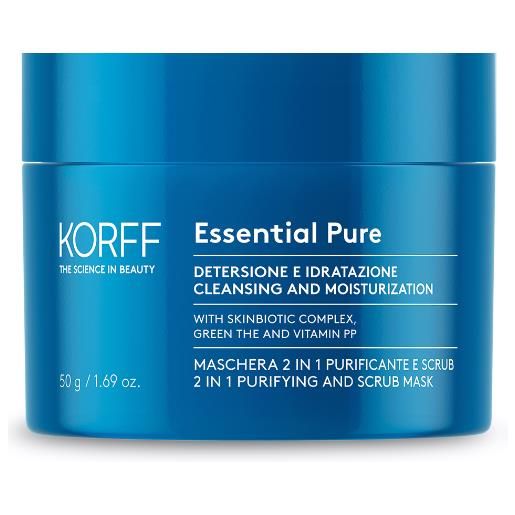 KORFF SRL korff essential maschera 2 in 1 purificante e scrub 50 ml