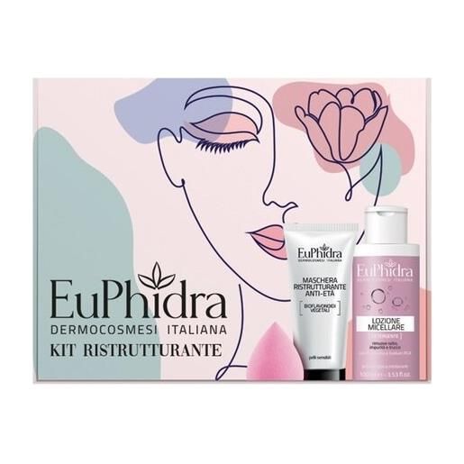 ZETA FARMACEUTICI SPA euphidra kit ristrutturante 1 maschera ristrutturante + 1 mini lozione micellare + 1 drop make up