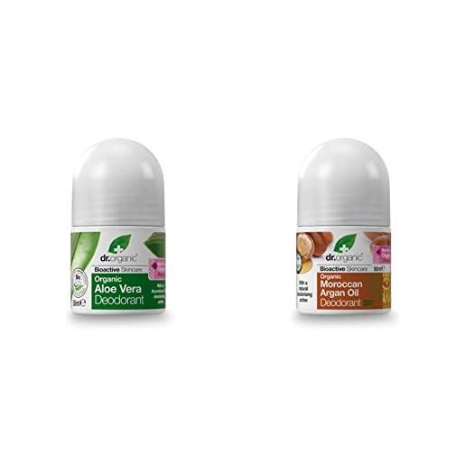Dr. Organic dr. Organic aloe vera deodorante, 50ml & dr. Organic moroccan argan oil deodorante 50 ml
