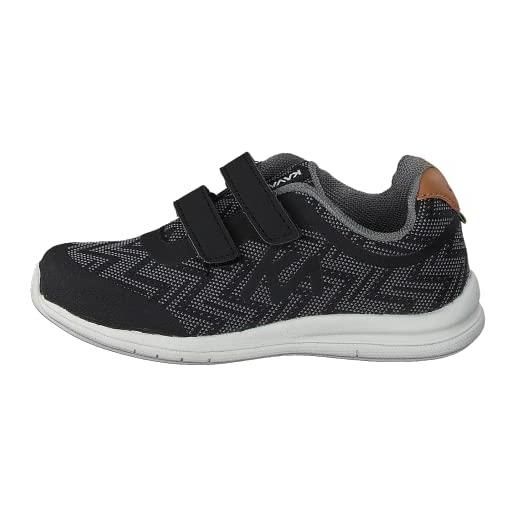 Kavat seva, scarpe da ginnastica unisex-bambini, nero, 28 eu