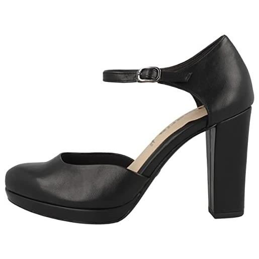 Tamaris leather pumps 1-1-24401-29, taglia 36, colore nero opaco, scarpe con tacco donna, 35 eu