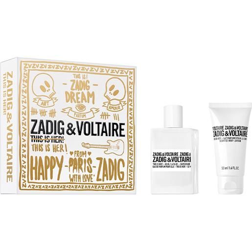 Zadig & Voltaire this is her cofanetto regalo con crema corpo