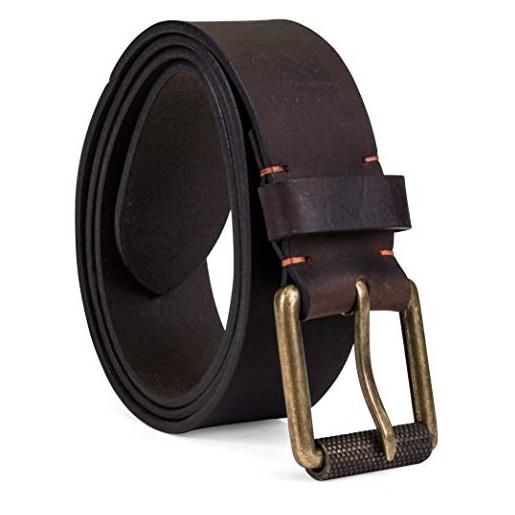 Timberland pro men's big & tall 40mm workwear leather belt, dark brown/roller buckley, 50