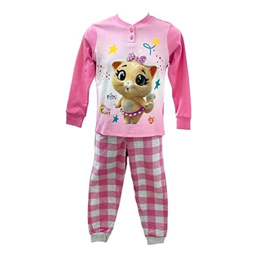 Sabor pigiama bambina invernale frozen 44 gatti trolls l. O. L ladybug pigiama in caldo cotone (5316 rosa, 7 anni)