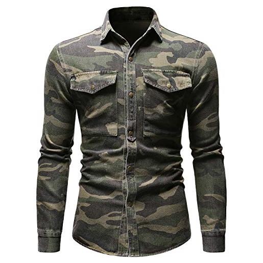 NF camicia di jeans mimetica verde militare manica lunga da uomo camicie da escursionismo all'aperto top accessori per la caccia abbigliamento gilet da tiro tattico abbigliamento da campeggio