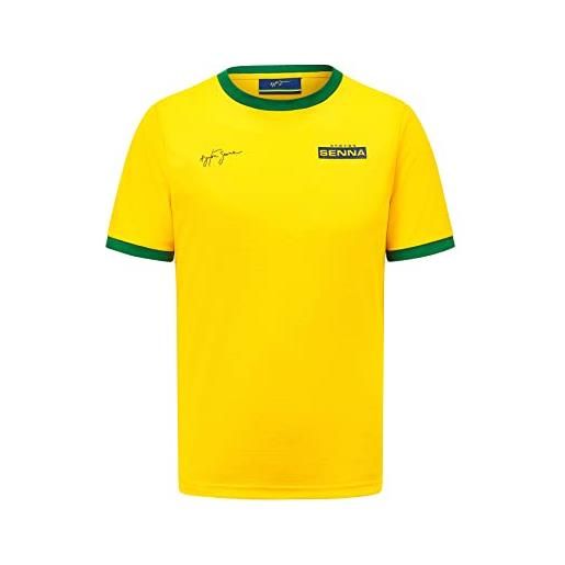 Ayrton Senna t-shirt sportiva - uomo - giallo - dimensioni: xl