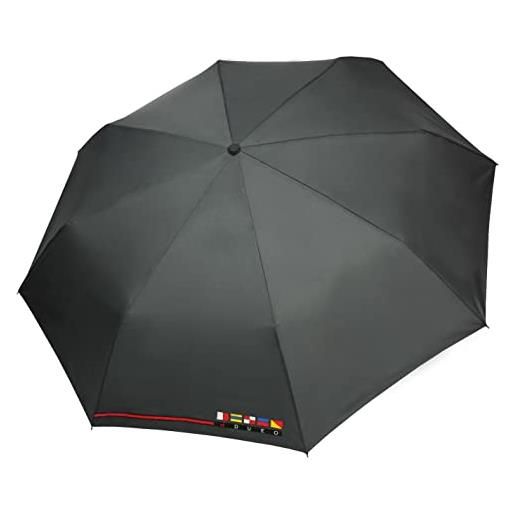 H.DUE.O ombrello grande da pioggia xl automatico apri/chiudi. Ombrello antivento ultra+ robusto uomo. Fodero antigoccia rinforzato con cerniera [auckland] [blu navy]