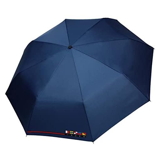 H.DUE.O ombrello grande da pioggia xl automatico apri/chiudi. Ombrello antivento ultra+ robusto uomo. Fodero antigoccia rinforzato con cerniera [auckland] [blu navy]
