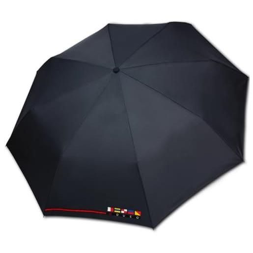 H.DUE.O ombrello xl automatico apri/chiudi antivento alta resistenza robusto uomo grande da pioggia con fodero antigoccia rinforzato con cerniera [auckland] [grigio scuro]