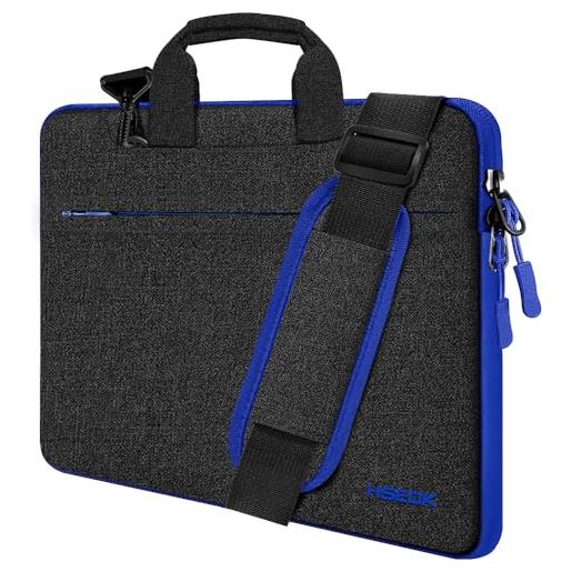 HSEOK borsa a tracolla per notebook da 15.6, borsa per laptop super sottile impermeabile, compatibile con mac. Book air m2/16 pro m1 m2 m3 da 15 e altri laptop da 15-15.6-16, b02k03
