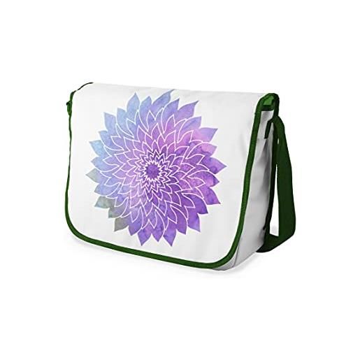 Bonamaison stampate digitalmente borse da scuola messenger con cinturino cachi per ragazze e ragazzi, borse a tracolla per studenti, di nuovo a scuola, dimensioni: 29x36 cm