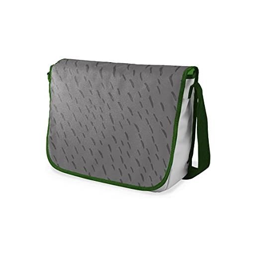 Bonamaison stampate digitalmente borse da scuola messenger con cinturino cachi per ragazze e ragazzi, borse a tracolla per studenti, di nuovo a scuola, dimensioni: 29x36 cm