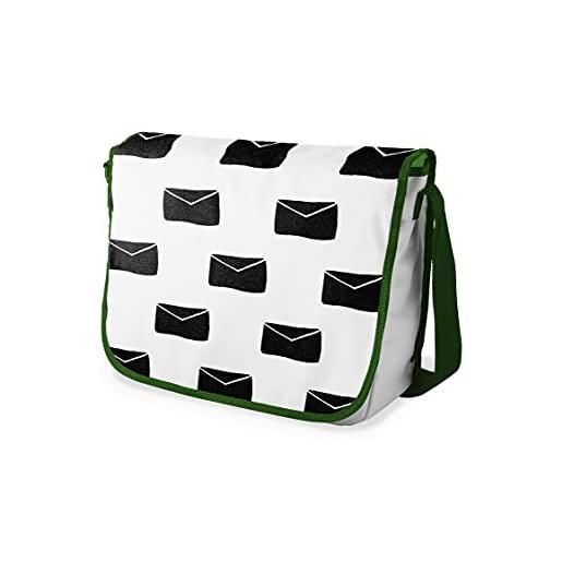 Bonamaison stampate digitalmente borse da scuola messenger con cinturino cachi per ragazze e ragazzi, borse a tracolla per studenti, di nuovo a scuola, dimensioni: 29x36 cm