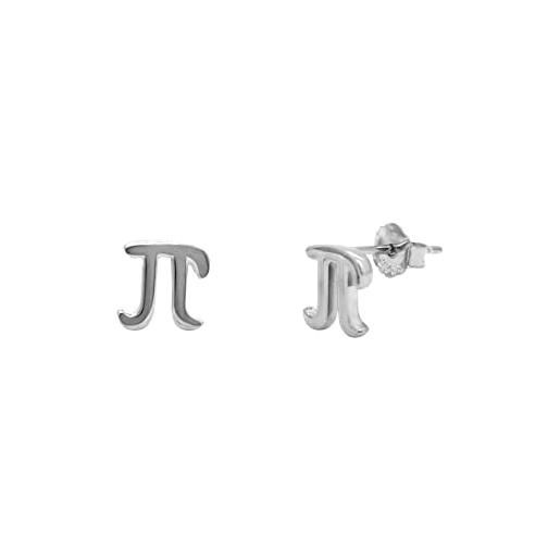 ScienceFox π orecchini con simbolo pi, in argento sterling 925, in oro rosa, regalo per appassionati di matematica, argento