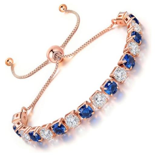 Brosway Bracciale Tennis Donna In Acciaio E Cubic Zirconia Blu - Simbolo Rosa Dei Venti - Collezione Desideri BEI054