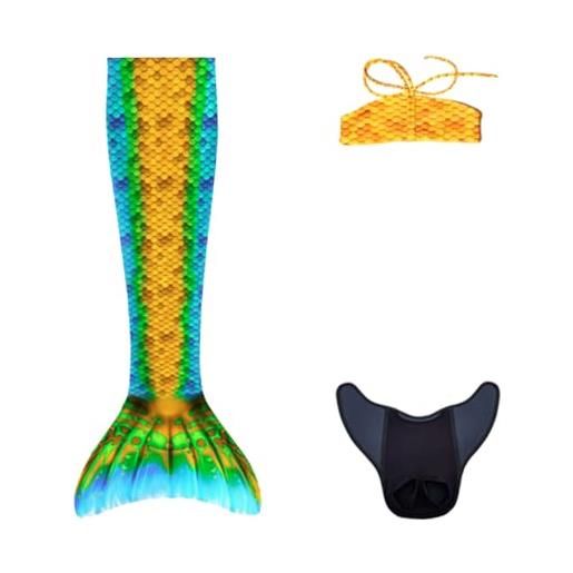 KUAKI mermaids - sirena impostata per il nuoto modello fiji - taglia xs - set da 2 pezzi