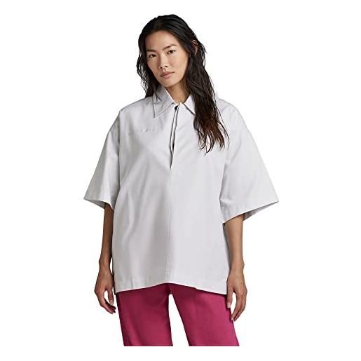 G-STAR RAW women's oversized loose shirt , multicolore (oyster mushroom/white oxford d22922-7665-d877), l