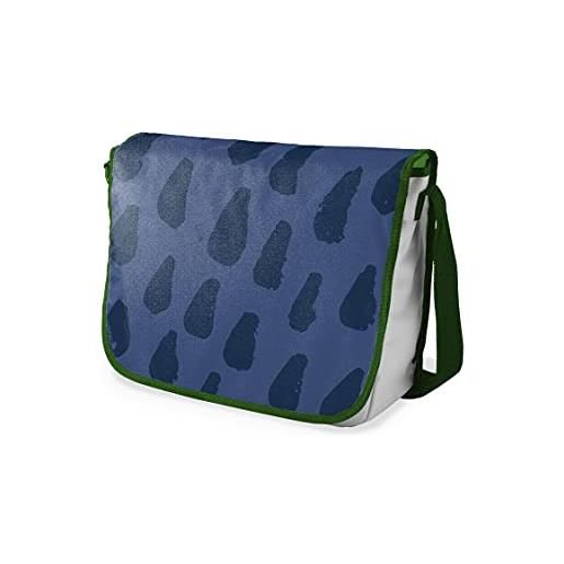 Bonamaison stampate digitalmente borse da scuola messenger con cinturino cachi per ragazze e ragazzi, borse a tracolla per studenti, di nuovo a scuola, dimensioni: 29x36 cm