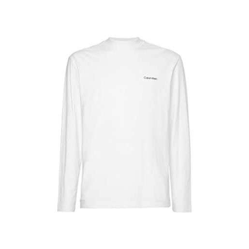 Calvin Klein micro logo long sleeve mock neck t-shirt l