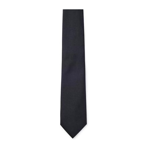 BOSS uomo h-tie 7,5 cm cravatta formale in jacquard di seta, nero , taglia unica