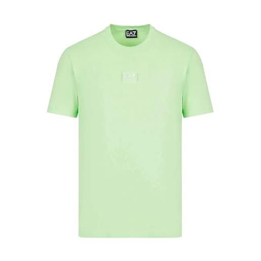 Emporio Armani ea7 t-shirt uomo verde t-shirt casual con patch logo m