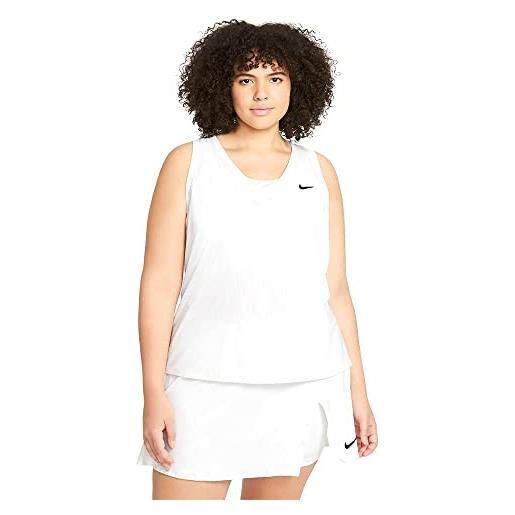 Nike court dry fit victory canottiera, white/black, m donna