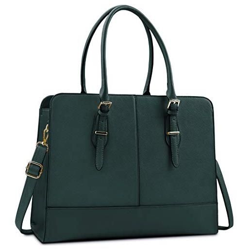 Lubardy Borse Grande Donna Borsa Porta PC 15.6 Pollici Borsa da Lavoro  Impermeabile Borsa a Tracolla in Pelle PU Borsa Tote Scuola Shopper  Business