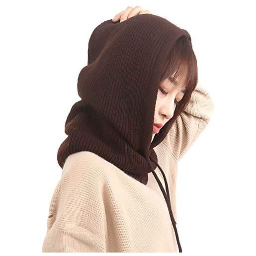 YEKEYI -balaclava per donne lavorato a maglio, invernale, cachi, taglia unica