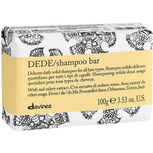 Davines dede shampoo bar 100g - shampoo solido lavaggi frequenti tutti tipi di capelli