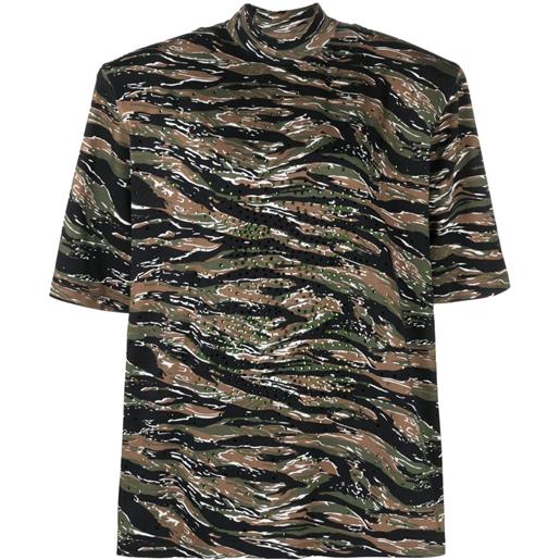The Attico t-shirt kilie con stampa camouflage - verde