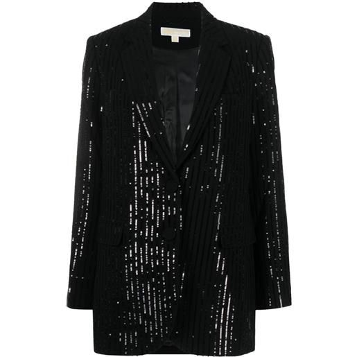 Michael Michael Kors blazer a righe con paillettes - nero