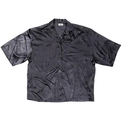 Balenciaga camicia con effetto stropicciato - nero