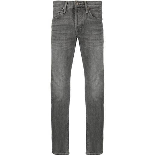 TOM FORD jeans slim con effetto schiarito - grigio