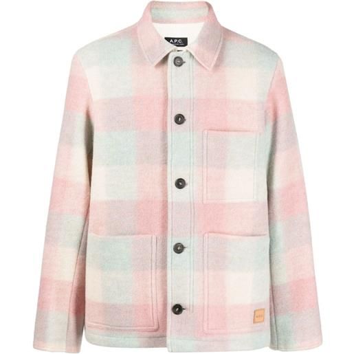 A.P.C. giacca-camicia a quadri - rosa