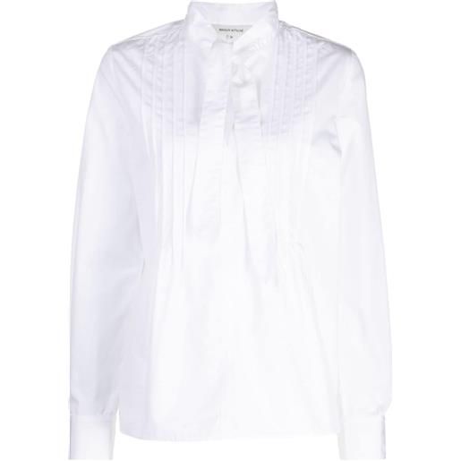 Maison Kitsuné camicia con fiocco - bianco
