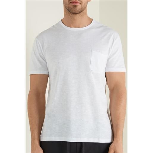 Tezenis t-shirt in cotone con taschino uomo bianco