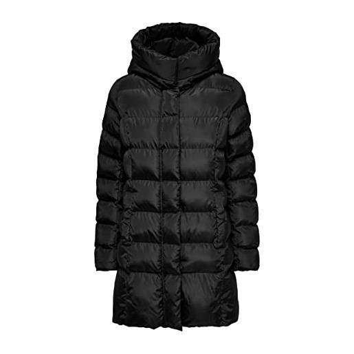 Only onlnewlina, cappotto ottino giacca trapuntata, nero, m (pacco da 4) donna