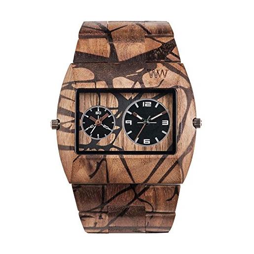 Wewood orologio analogico quarzo uomo con cinturino in legno ww40005