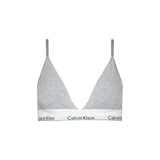 Calvin Klein reggiseno a triangolo donna imbottito, grigio (grey heather), xl