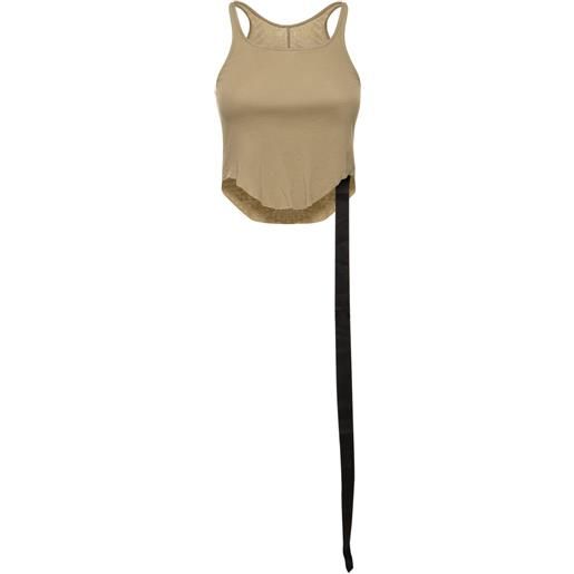 RICK OWENS DRKSHDW tank top cropped in jersey di cotone