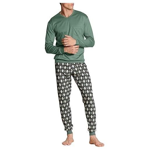CALIDA relax streamline 3 set di pigiama, laurel green, xl uomo