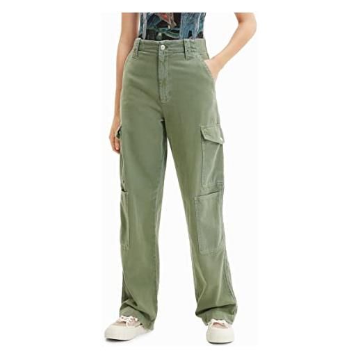 Desigual pant_sedal 4009 pantaloni casual, verde, 46 donna