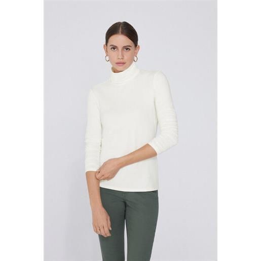 Tezenis maglia collo alto cotone e modal termico donna bianco