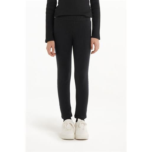 Tezenis leggings cotone termico bambina nero