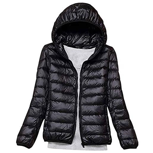 JokeLomple giacca invernale donna - giacche ultraleggeri con tasca e cerniera 100 grammi giubbotto imbottito ripiegabile caldo piumino calda confortevole outerwear