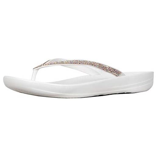 Fitflop iqushion sparkle, scarpe da spiaggia e piscina donna, urban white r08 194, 42 eu