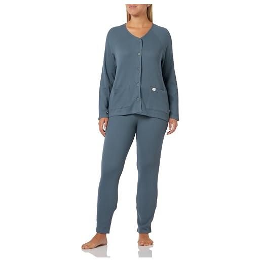 United Colors of Benetton pig(giacca+pant) 37v03p028 set di pigiama, grigio scuro 1e4, xs donna