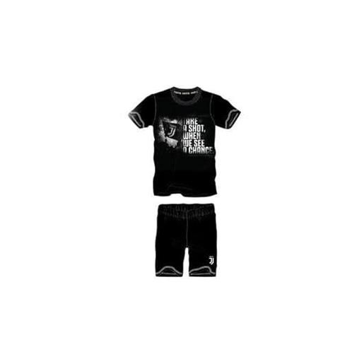 JUVENTUS divasport pigiama a maniche corte uomo f. C. Juventus - prodotto ufficiale (s, nero)